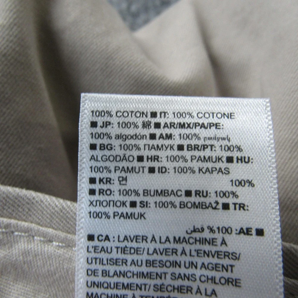 Banana Republic‎ Pants Mens 34x34 Khaki Aiden Chino Slim Fit Flat Front Cotton